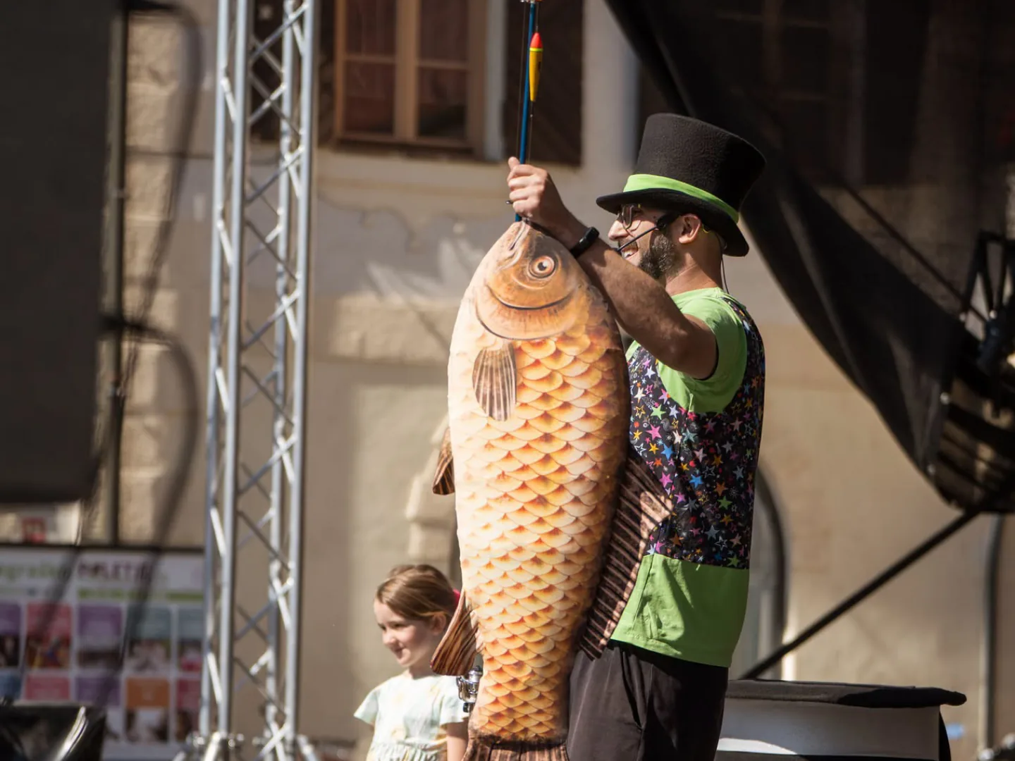 Mare Čare during a childrens show