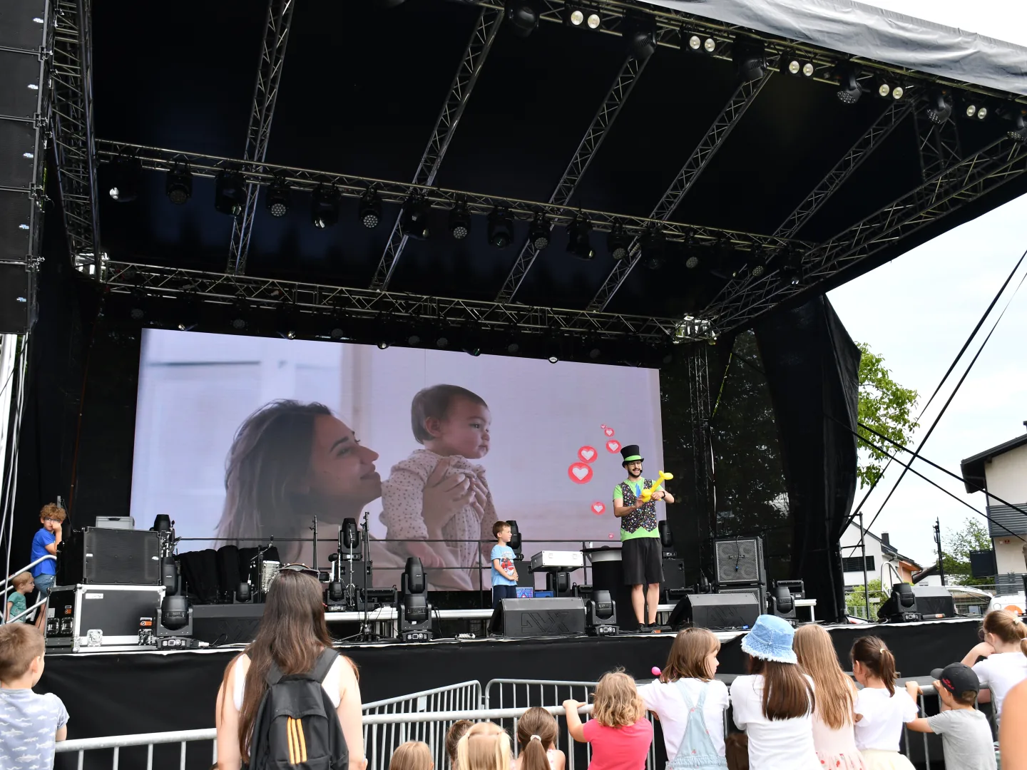 Magic show on stage in front of an audience